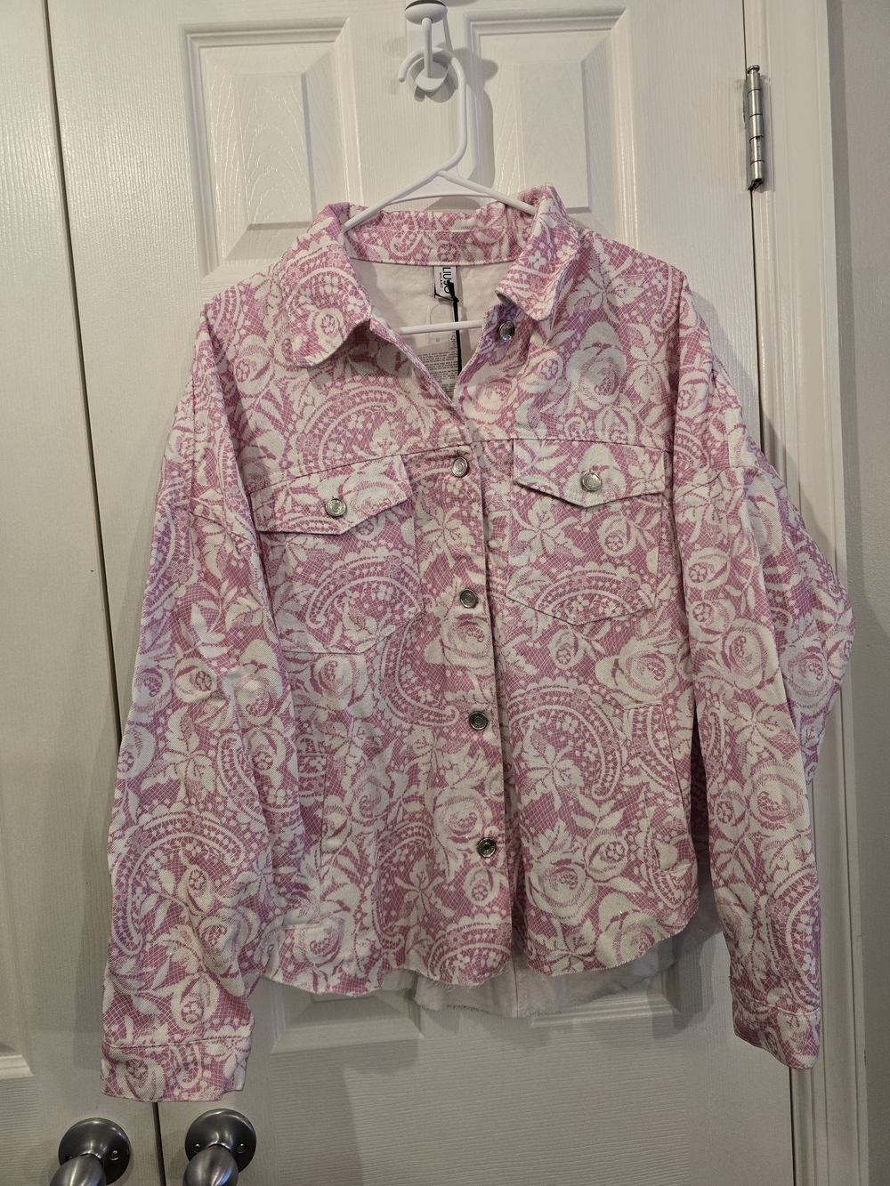 NWT Liu Jo PInk Paisley/Flower Button Down Top - Small